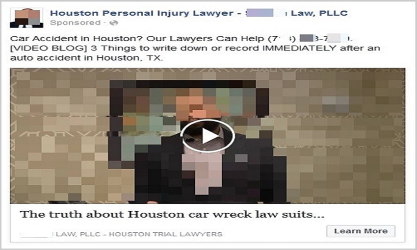 Facebook Retargeting Personal Injury Lawyer