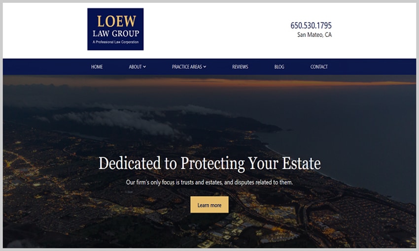 internet-marketing-estate-planning-lawyers-loew-law-group-website