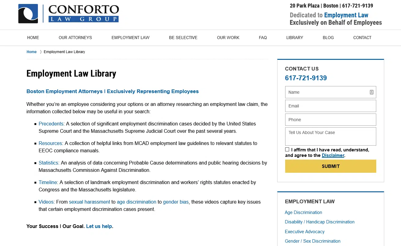Employment_Law_Library_Boston_Harassment_Lawyers_Conforto_Law_Group