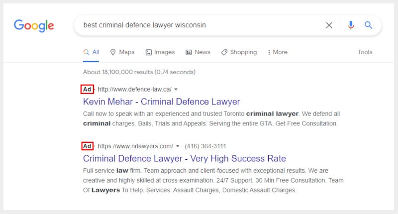 google ads lawyers