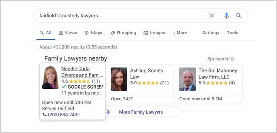 Local Service Ads for Lawyers Family