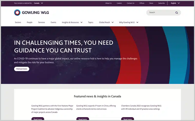 gowling-best-law-firm-websites