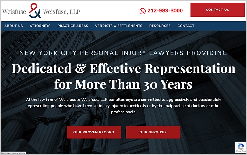 weisfuse best law firm websites