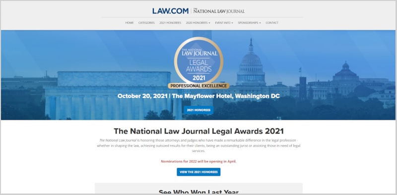 National Law Journal Legal Awards