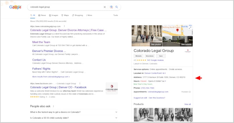 Local SEO for Lawyers Google Business Profile SERP