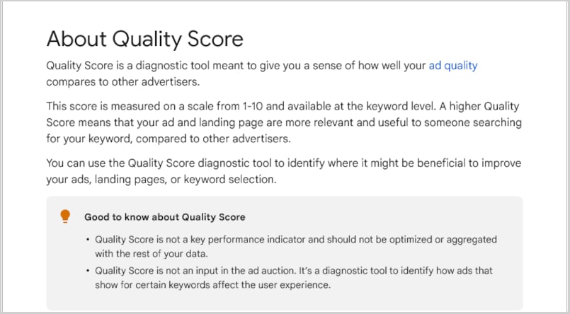 PPC for Lawyers Google Quality Score