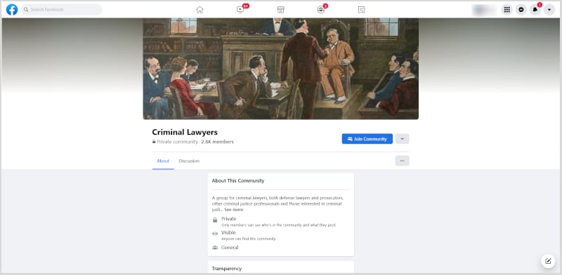 criminal lawyer group facebook