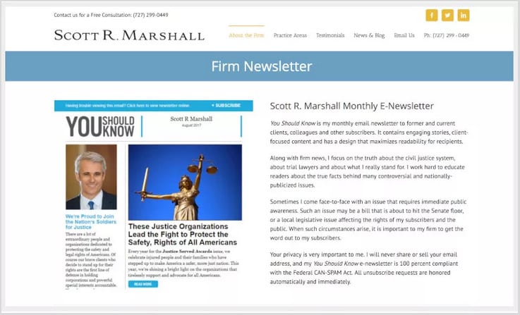 Law Firm Marketing Newsletter