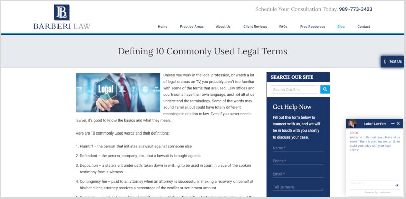 Legal Blogging Vocabulary