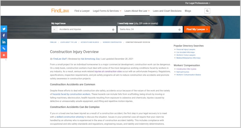 Legal Directories FindLaw Content