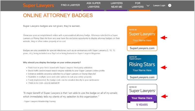 Legal Directories Super Lawyers