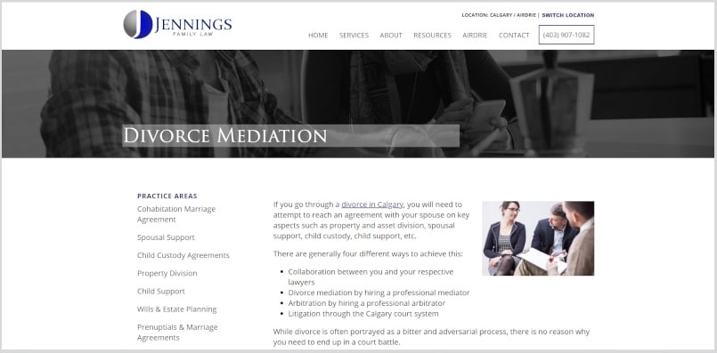 family law service page