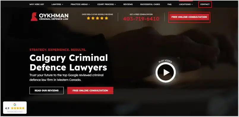 oykhman criminal defense website ctas