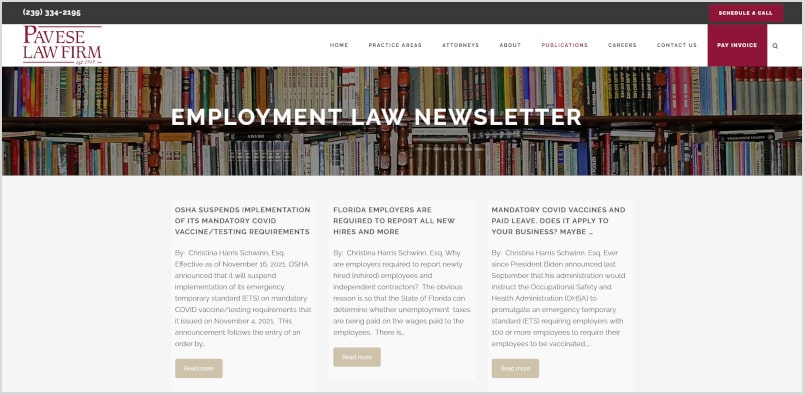 Law Firm Newsletter Content Teaser Articles