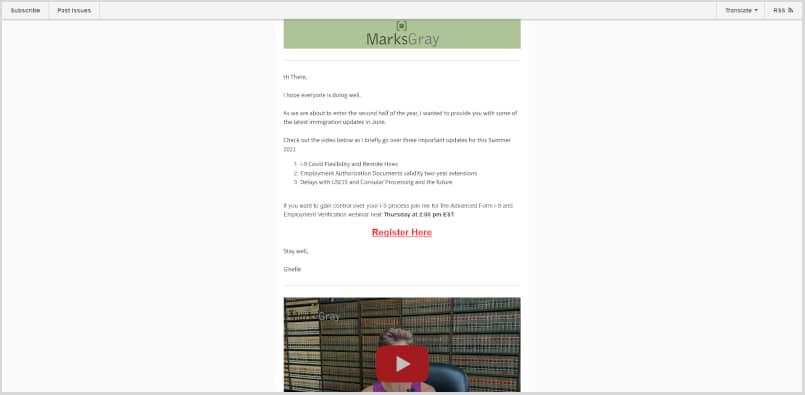 Law Firm Newsletter Content Videos