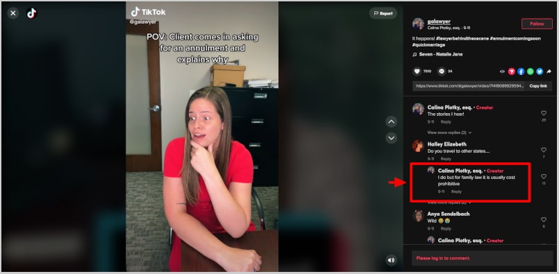 TikTok for Lawyers Respond to Comments