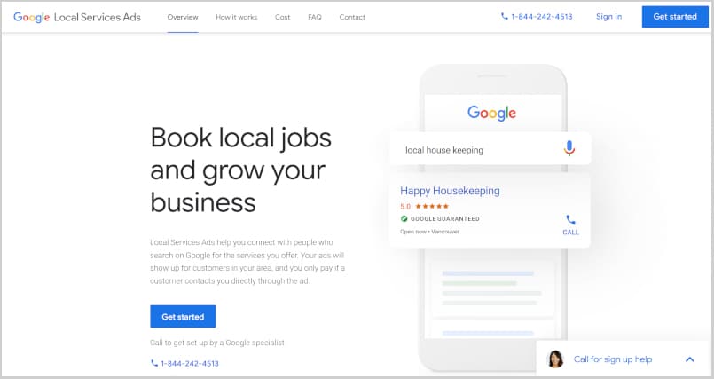 googles local services ads