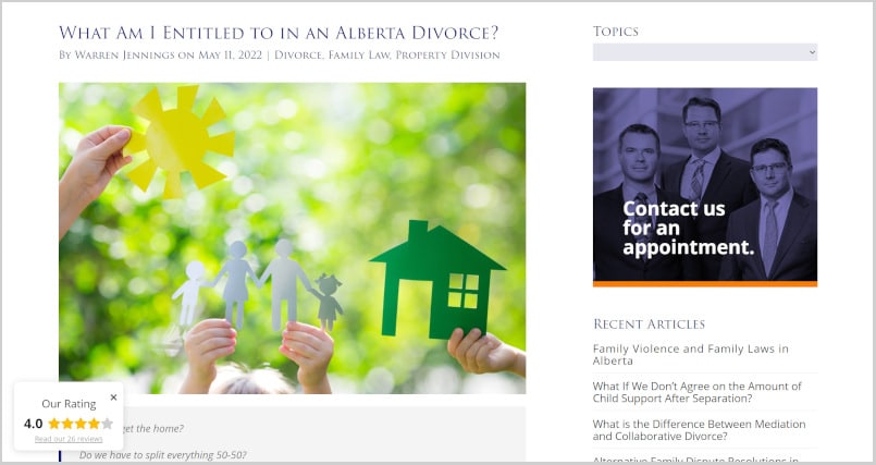 seo for divorce lawyers blog