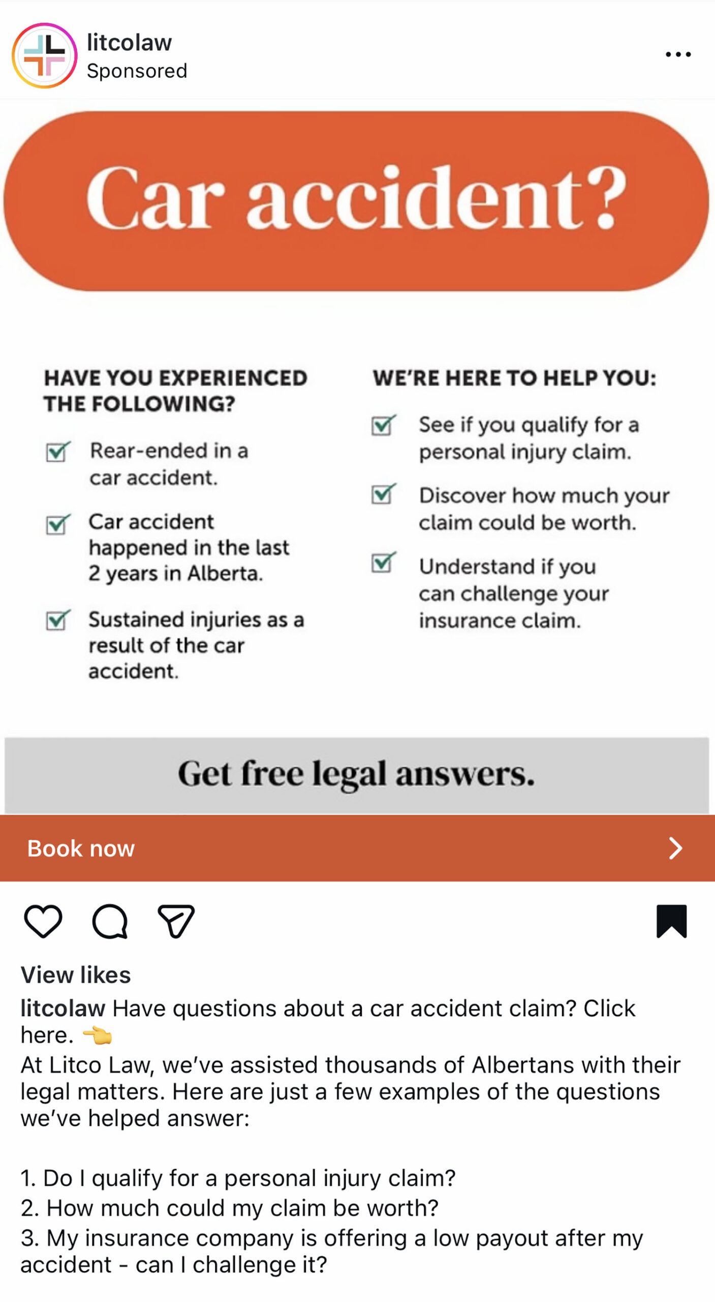litco law instagram ad