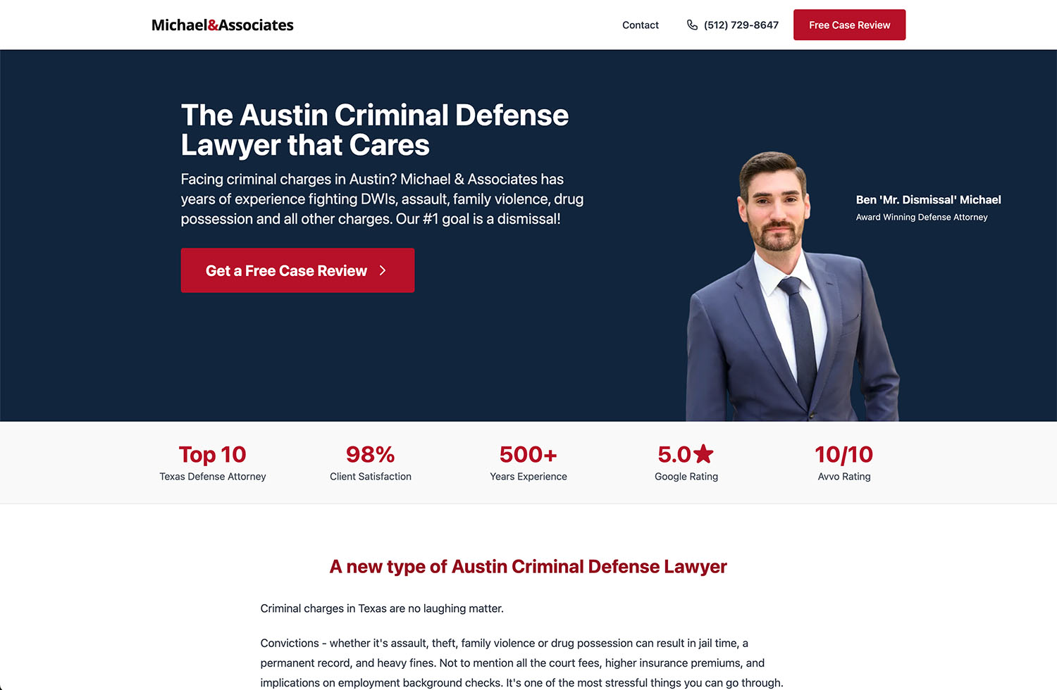 Best-Law-Firm-Landing-Pages-Michael-Associates