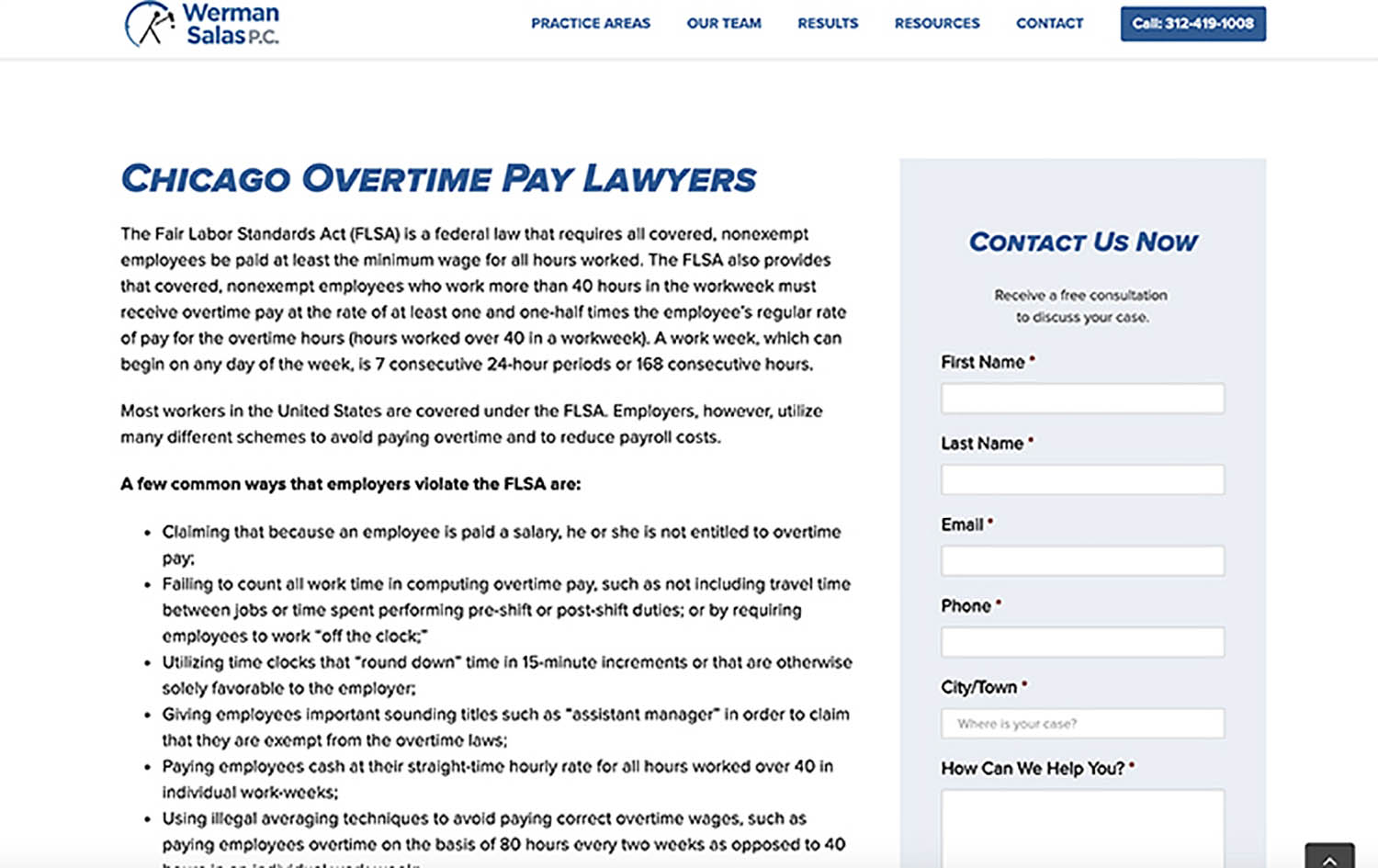 1-Werman Salas Practice Area Power Page