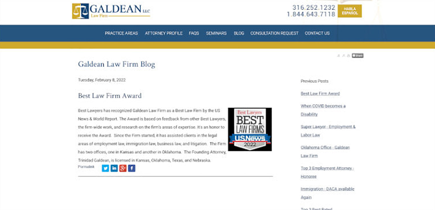 Best Law Firm Award Blog Post