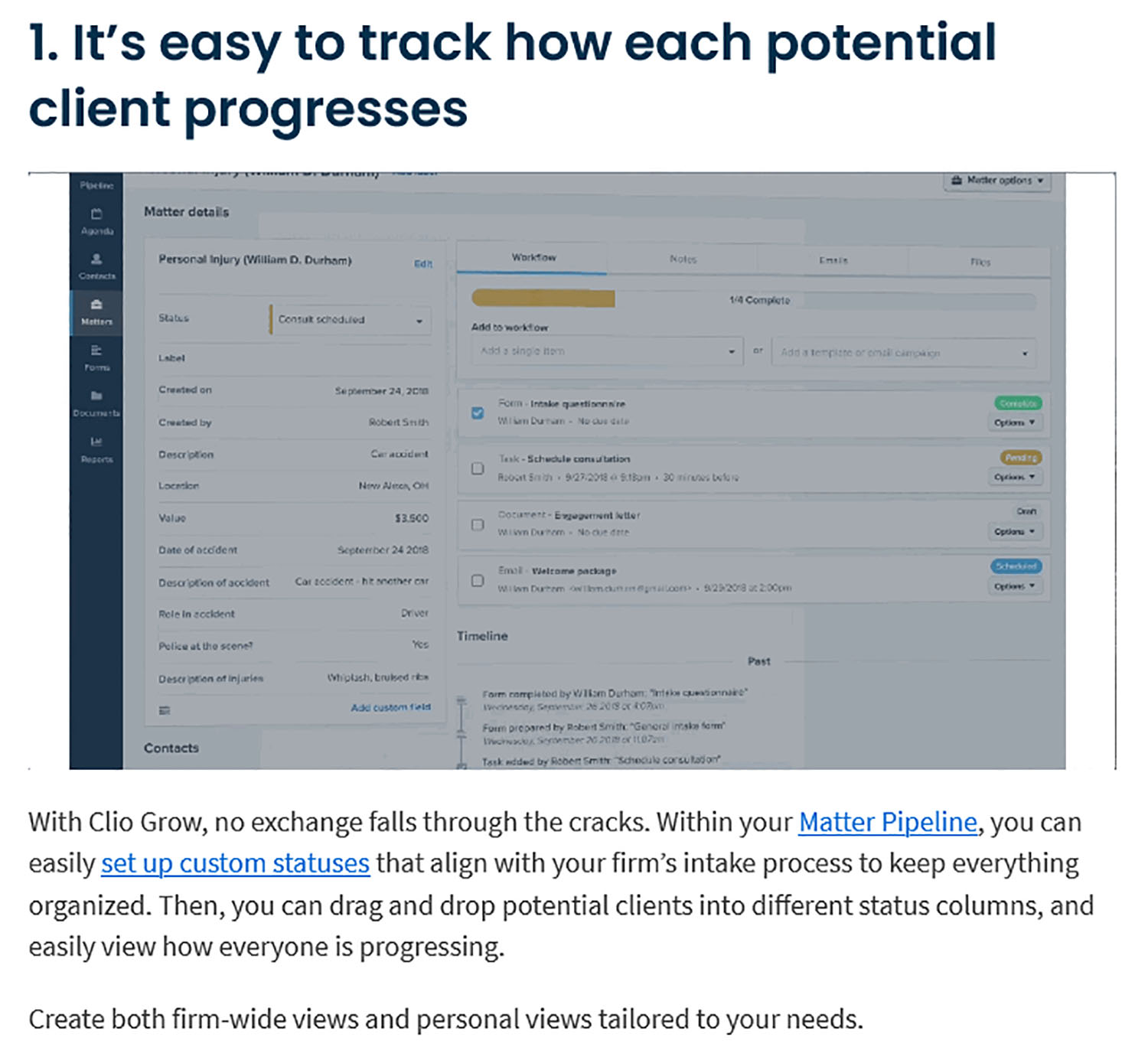 Clio Grow Review Matter Pipeline