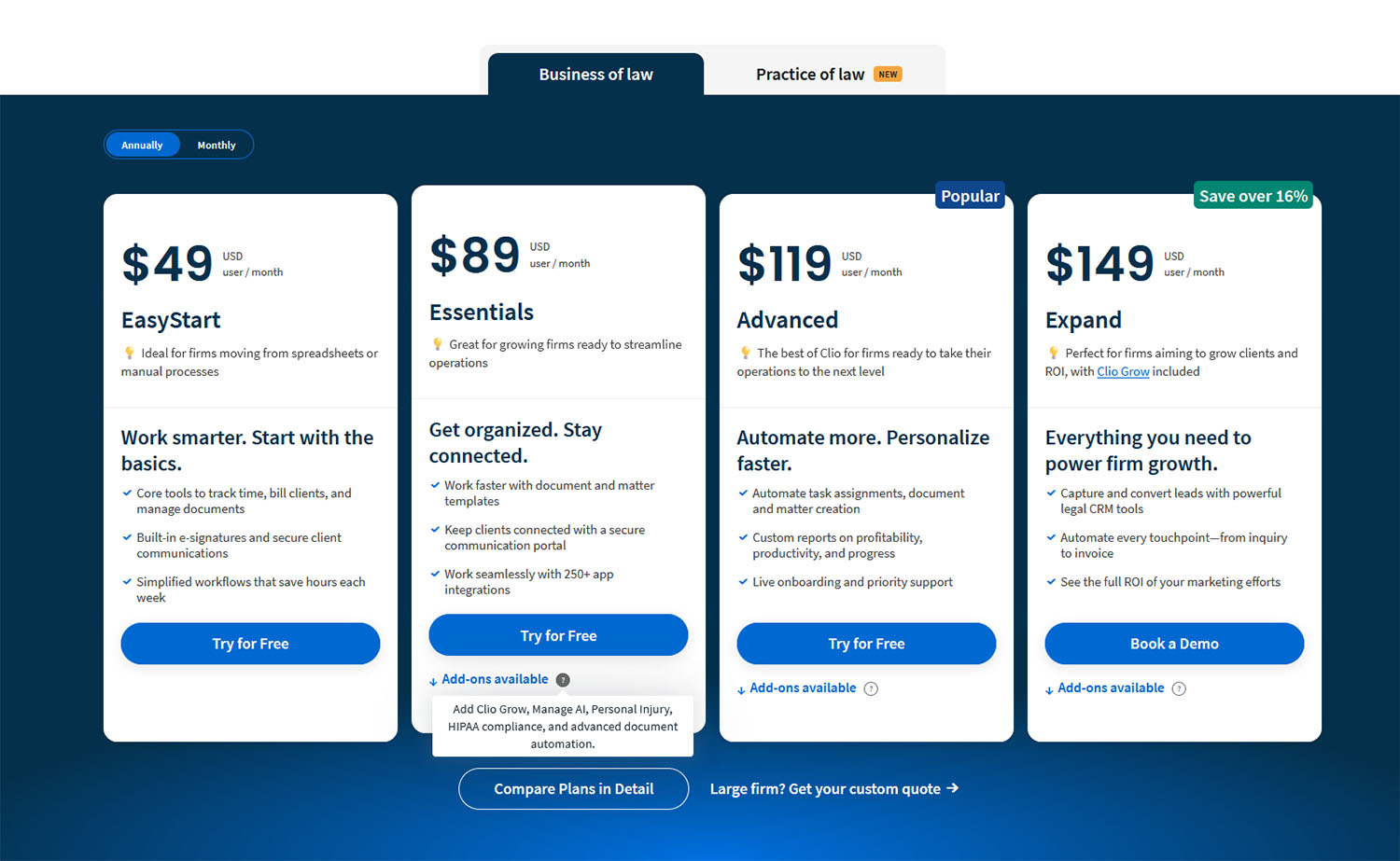 Clio Grow Review Pricing