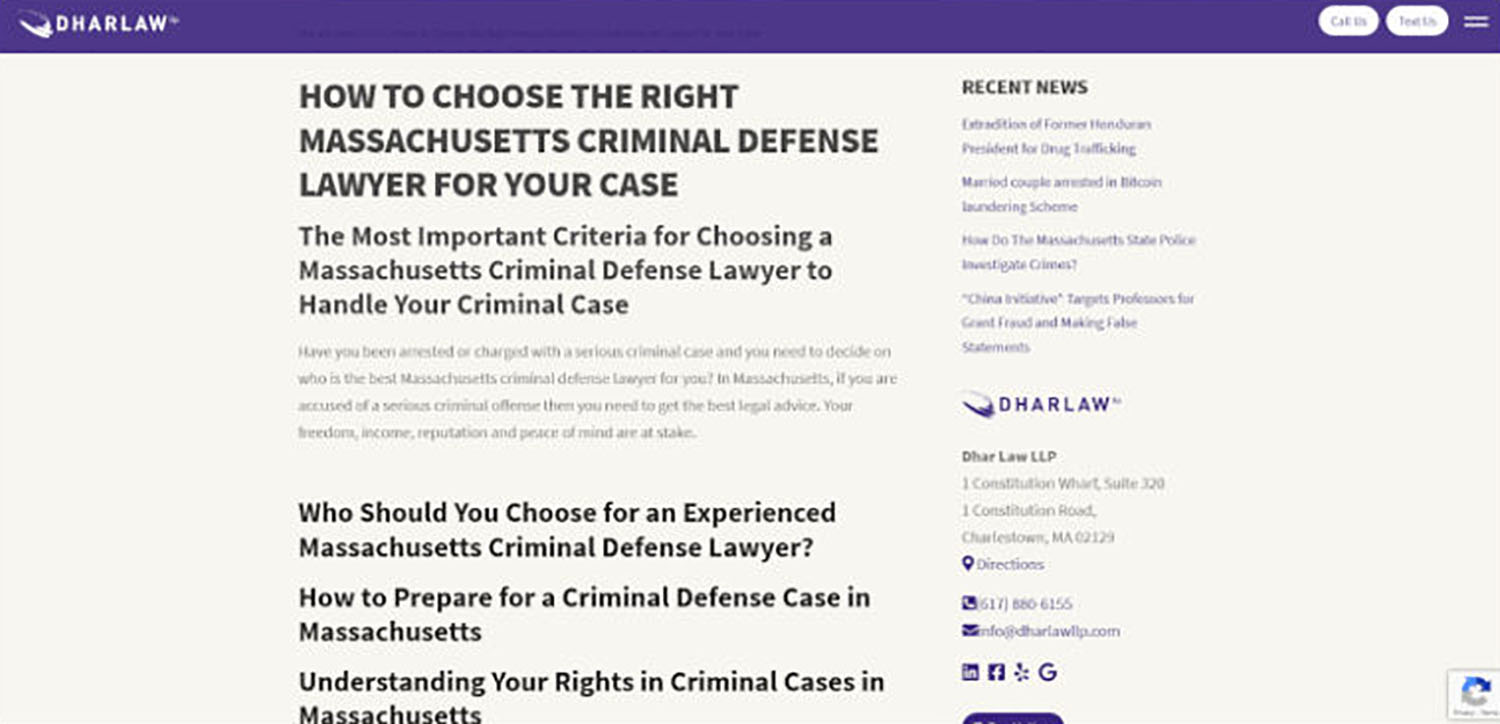 How to Choose the Right Massachusetts Criminal Defense Lawyer