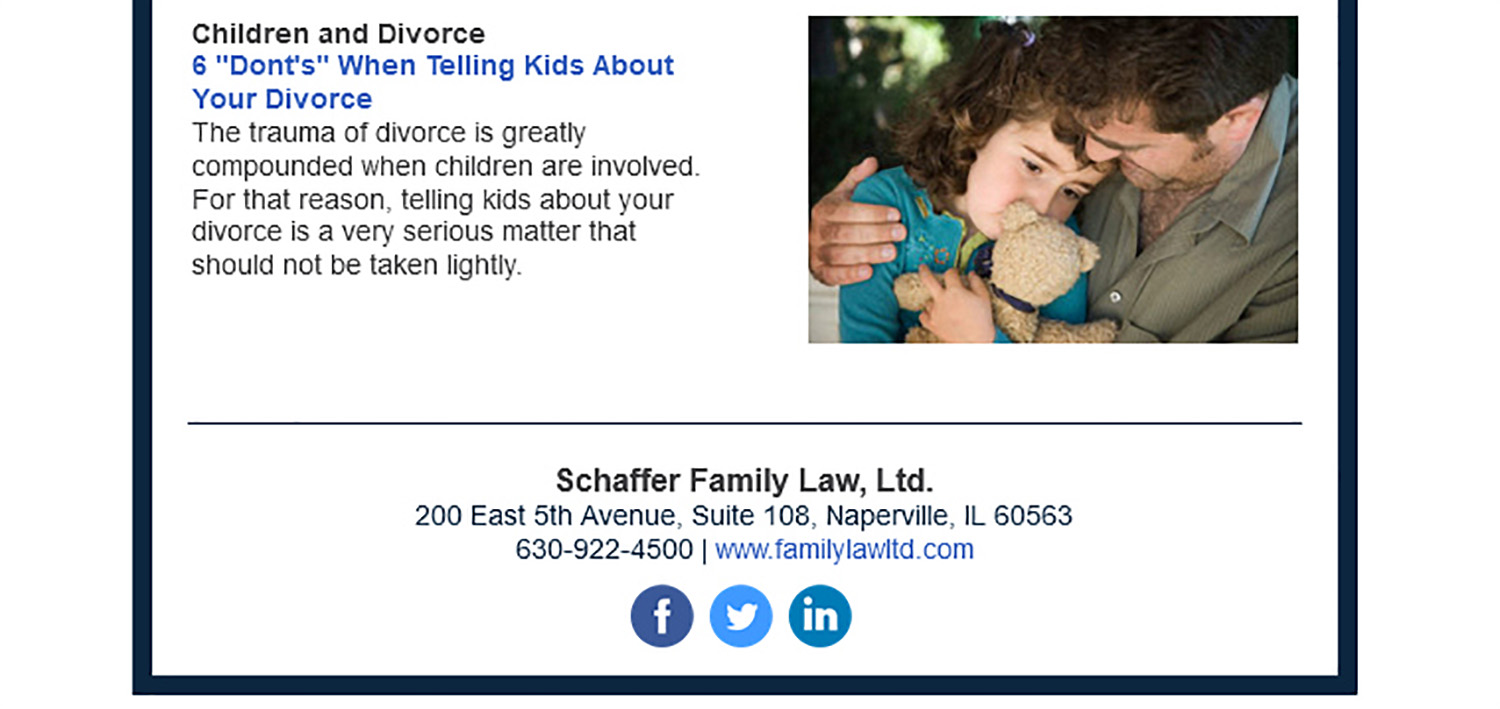 Law Firm Newsletter Social Media