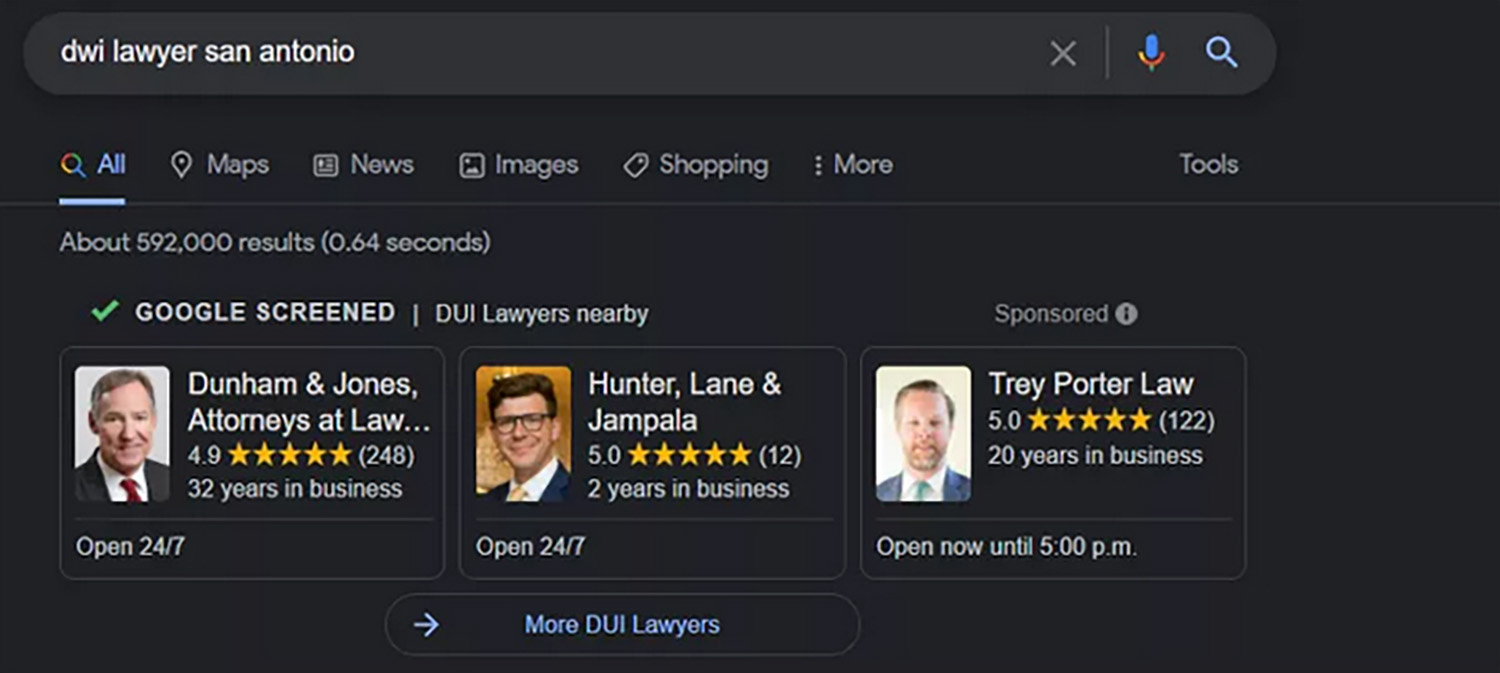 Lawyer Advertising Local Service Ads