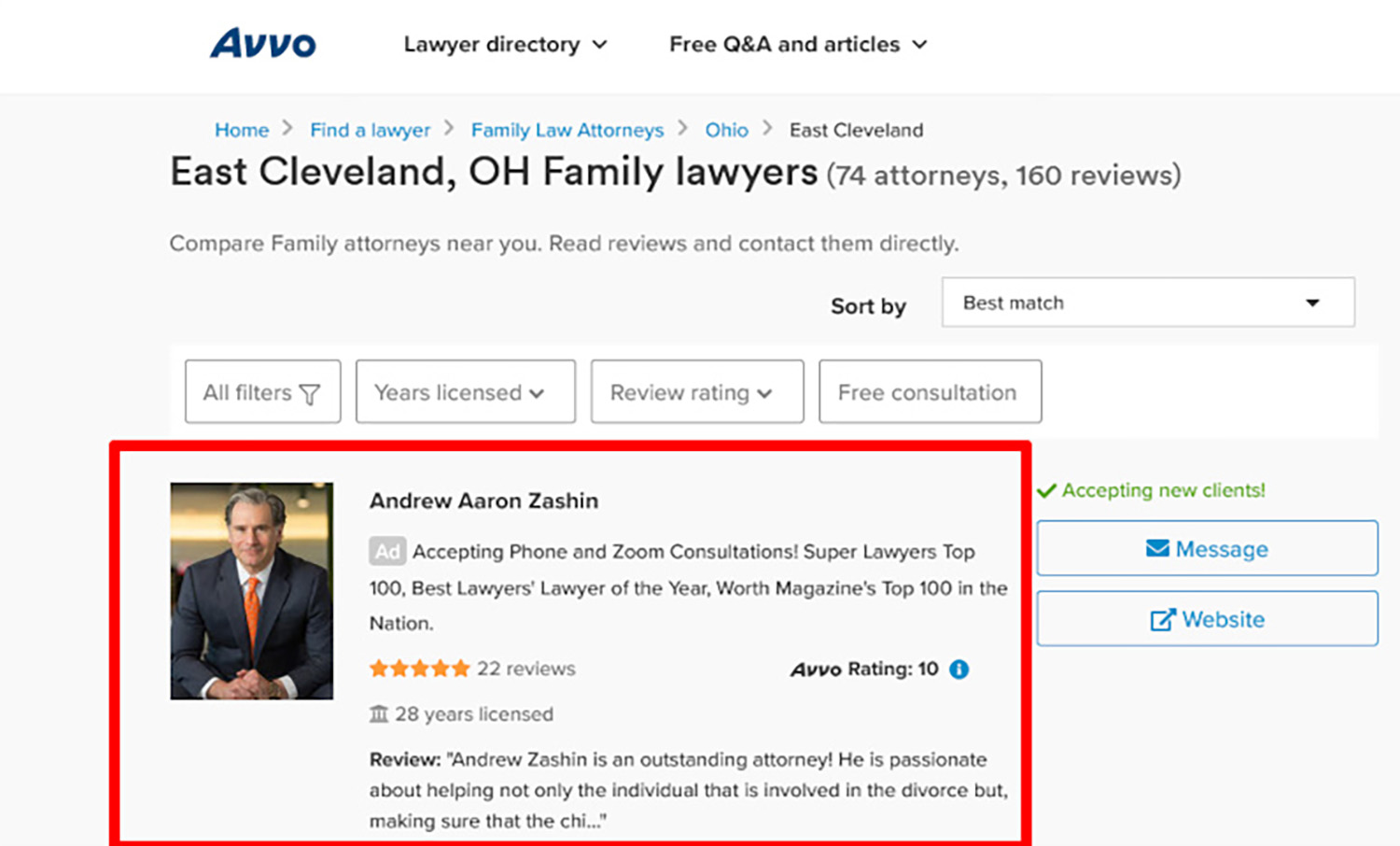 Lawyer Advertising Rules Avvo