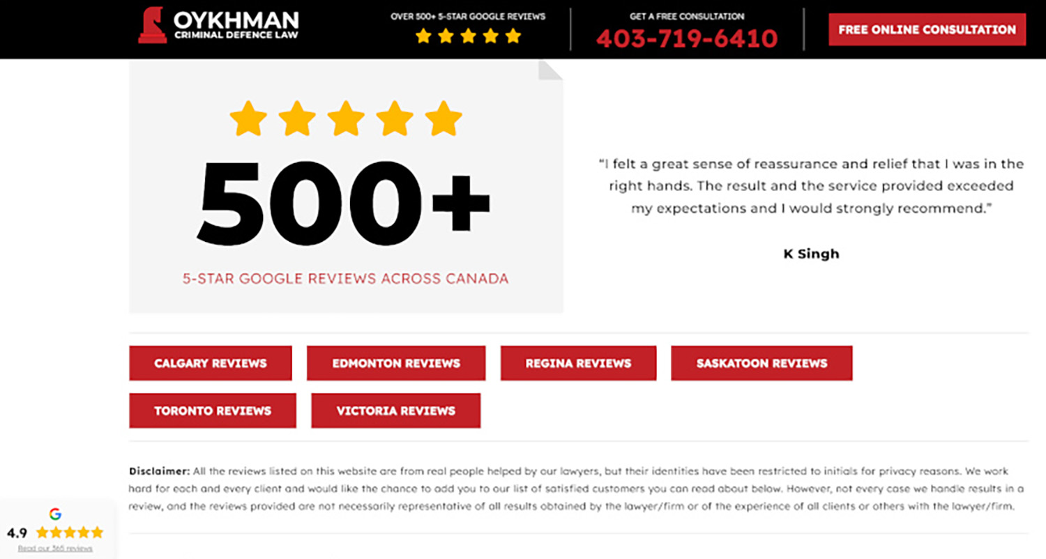 Lawyer Advertising Testimonials