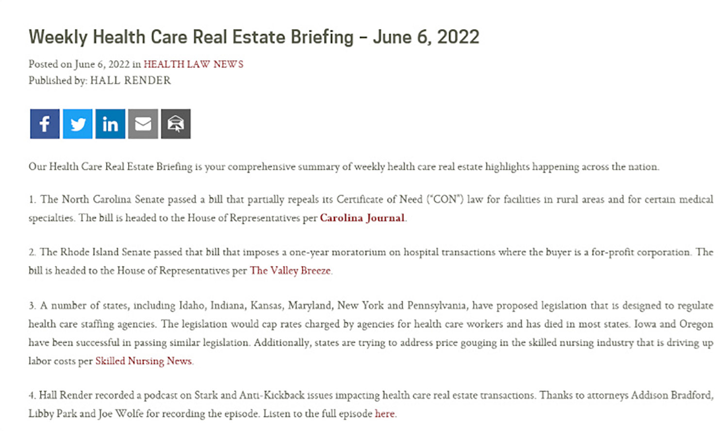 Lawyer Newsletter Content Industry News