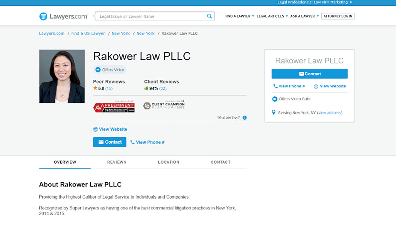 Legal-Directories-Lawyers.com-Rakower Legal-Directories-Lawyers.com-Rakower