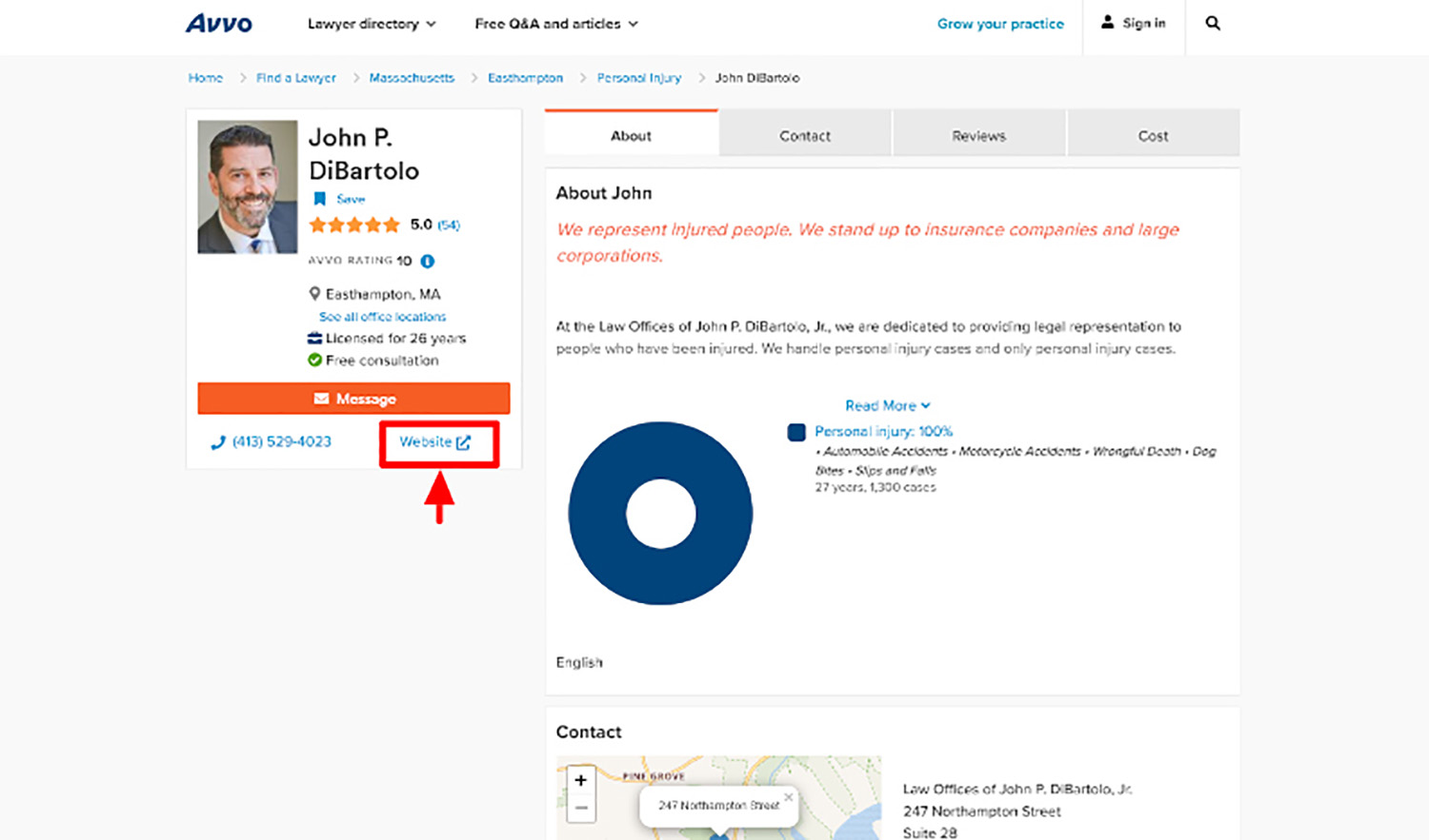 Link Building for Law Firms Avvo Directory