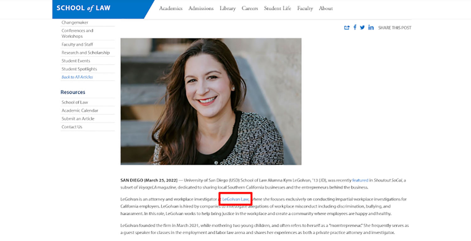 Link Building for Lawyers Alumni Links