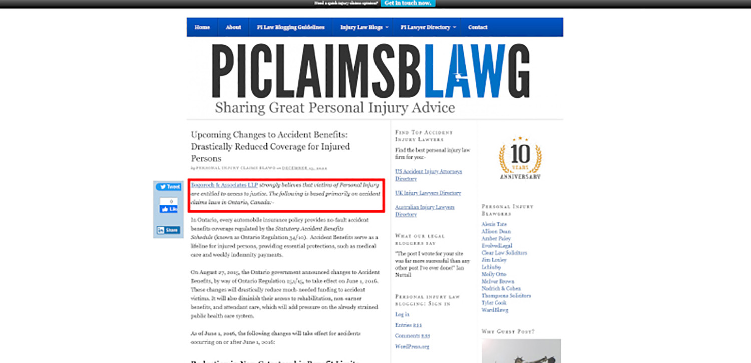 Link Building for Lawyers Guest Blogging