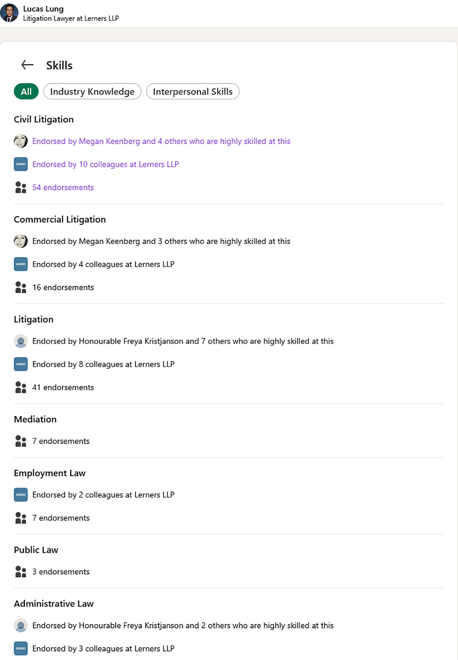 LinkedIn for Lawyers Lucas Lung LinkedIn 2