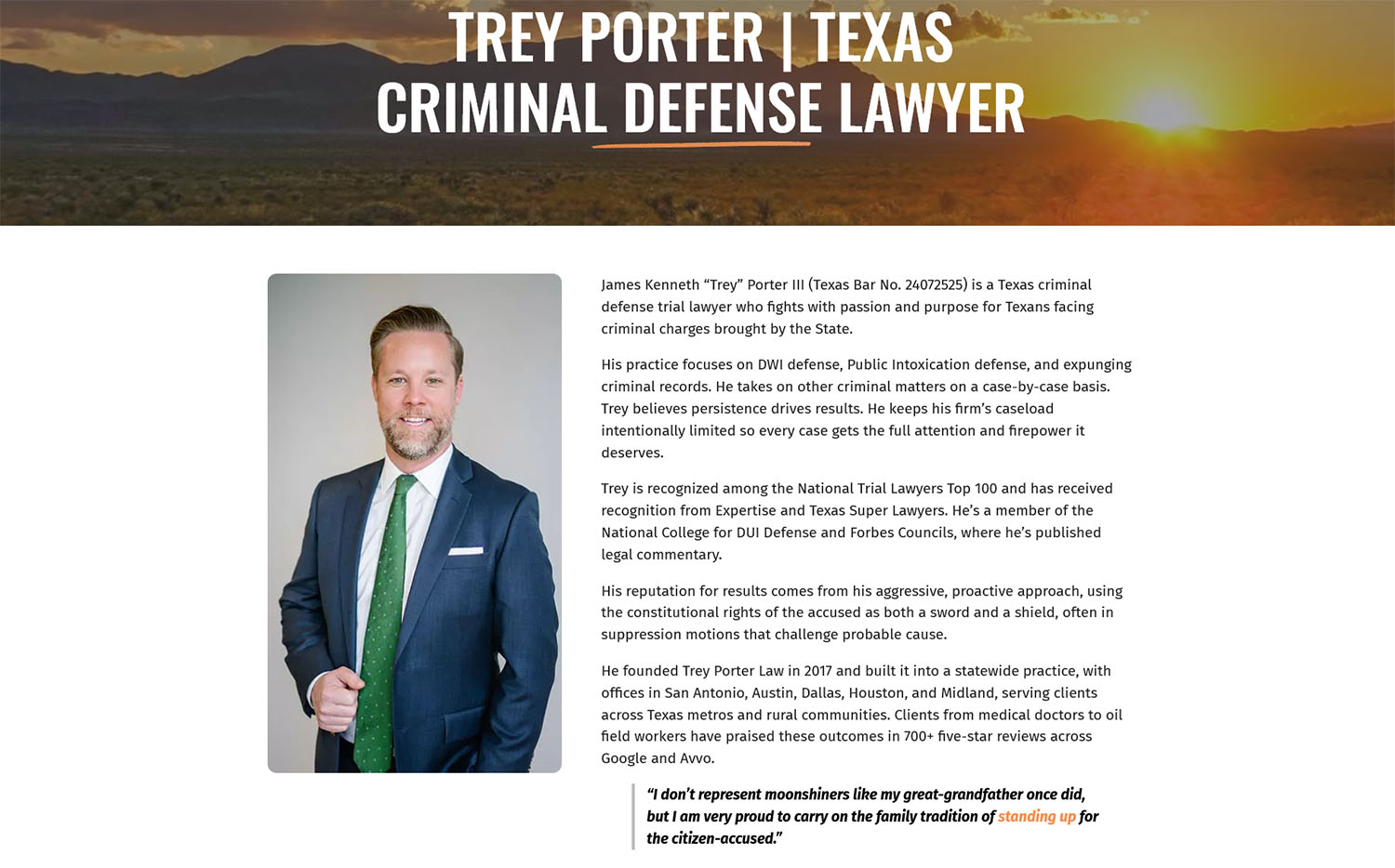 Trey Porter Bio