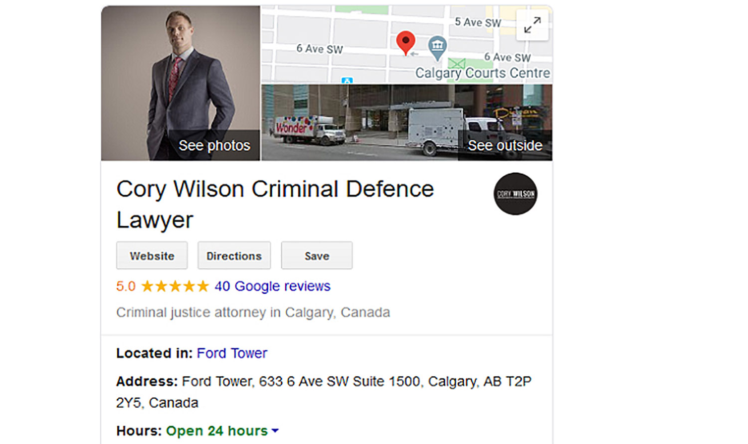 Wilson Criminal Defence Google My Business Law Firms