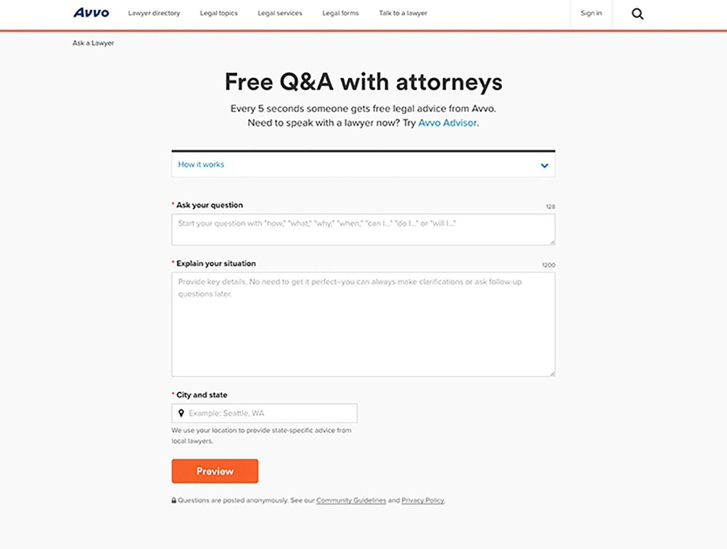 Avvo Free QA