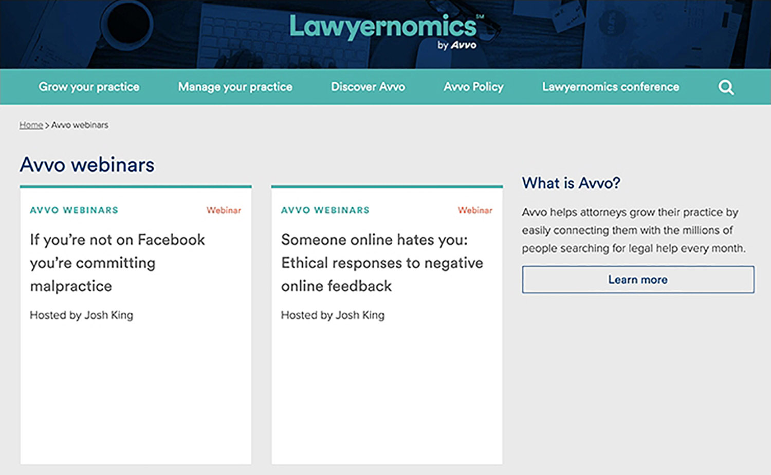 Avvo Lawyernomics