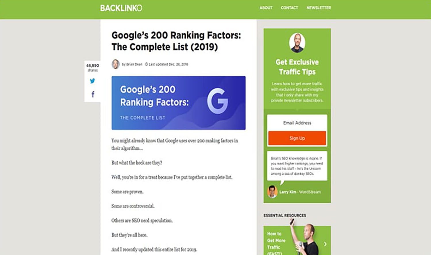 Internet Marketing Estate Planning Lawyers Backlinko Google 200 Ranking Factors