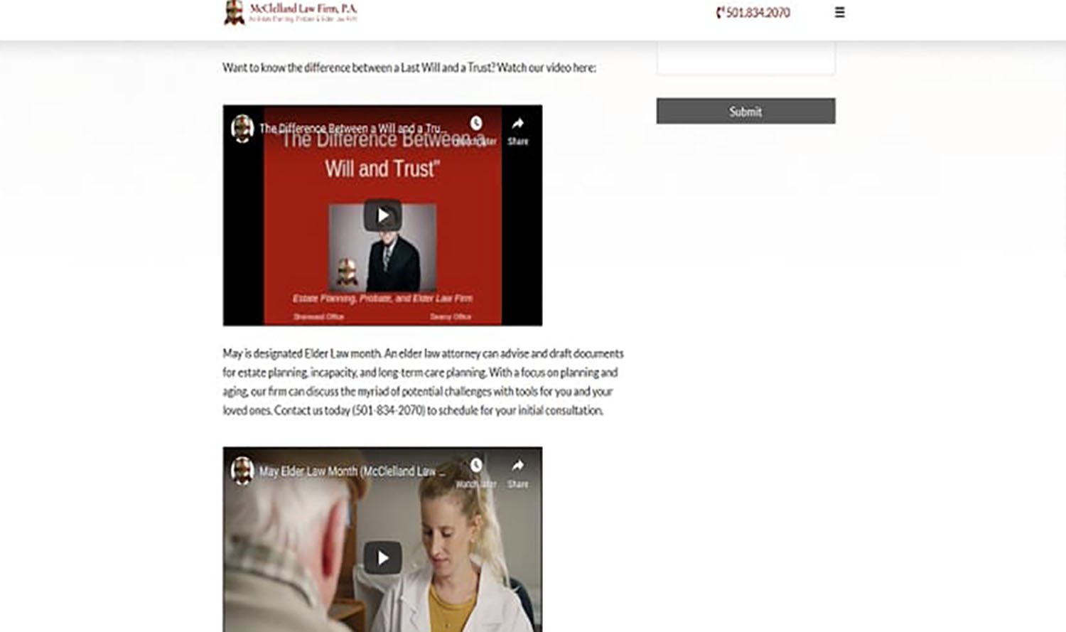 Internet Marketing Estate Planning Lawyers Mcclelland Law Firm Videos