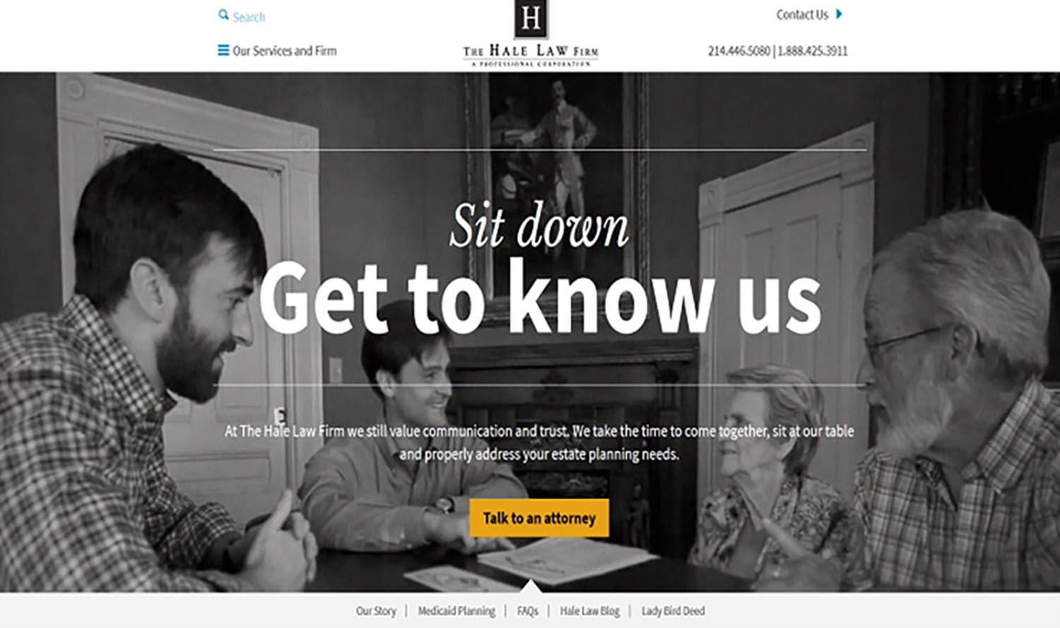 Internet Marketing Estate Planning Lawyers the Hale Law Firm Website