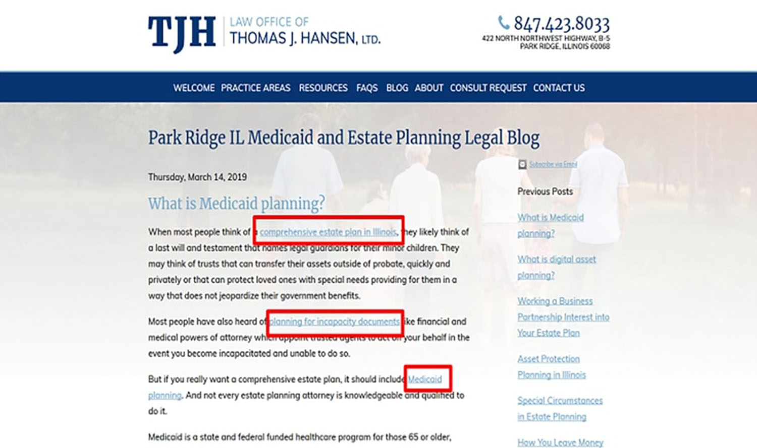 Internet Marketing Estate Planning Lawyers Thomas J Hansen Blog