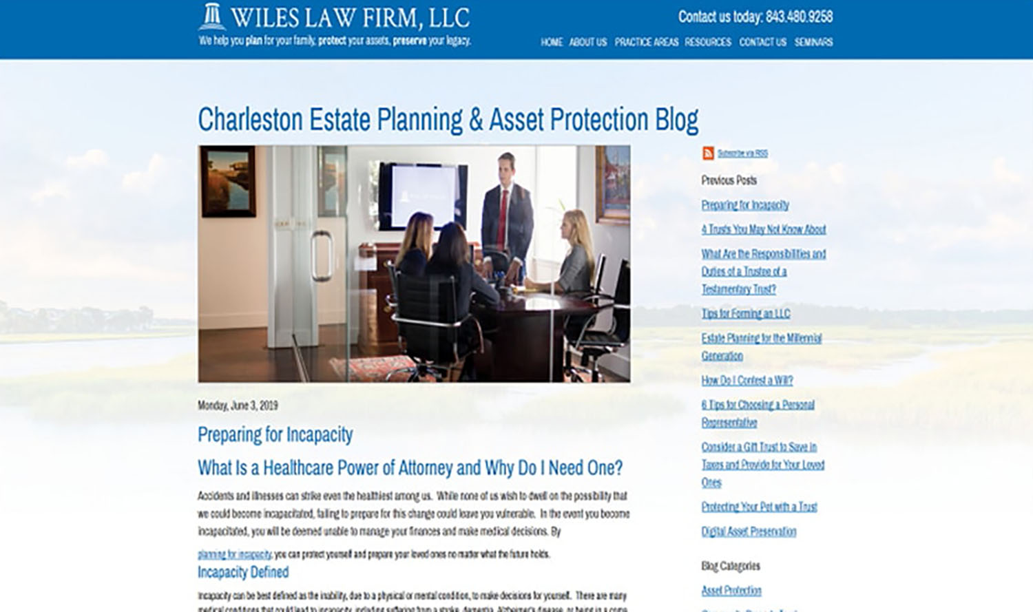 Internet Marketing Estate Planning Lawyers Wiles Law Firm Website
