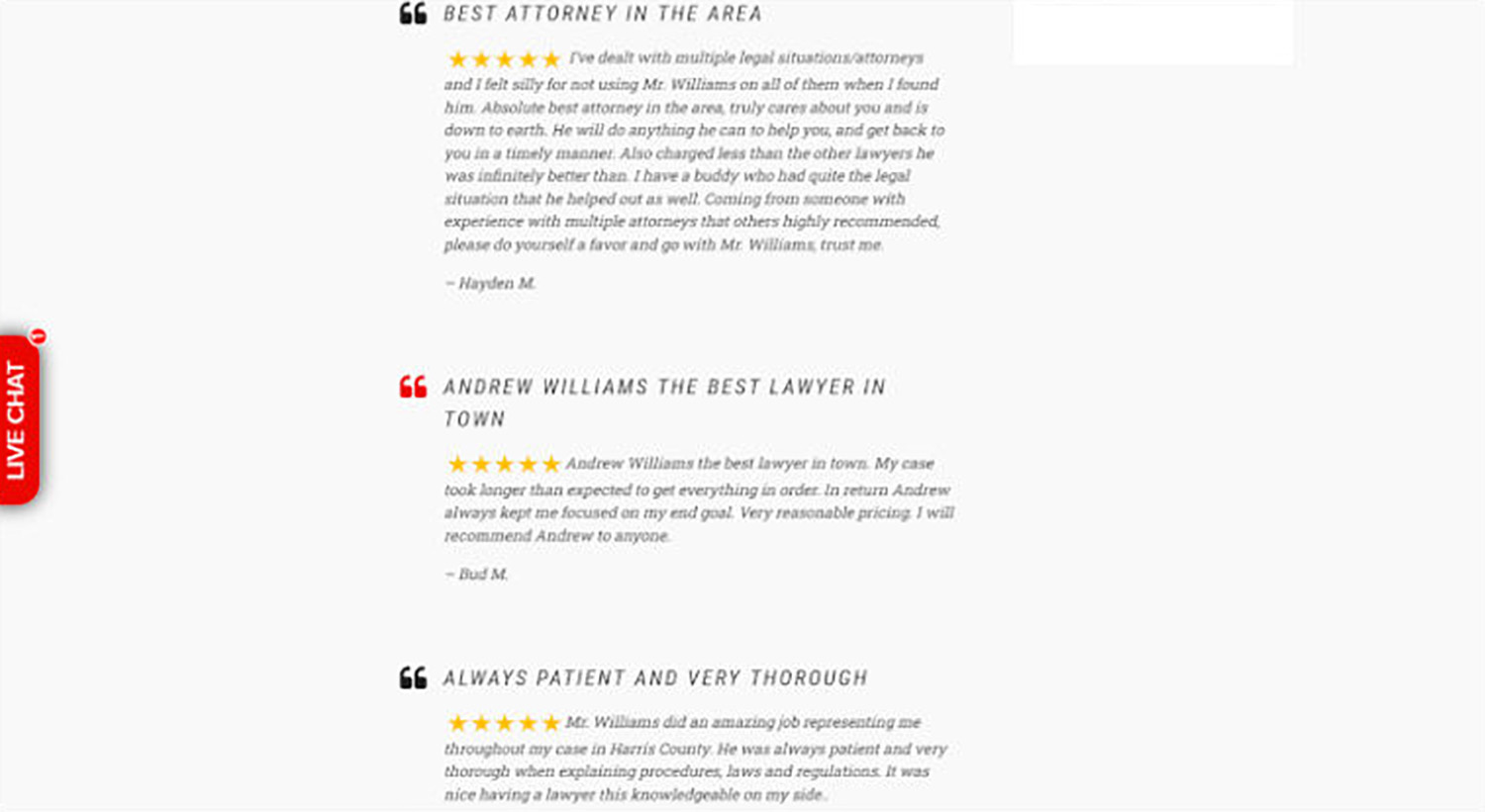 Law Firm Website Reviews