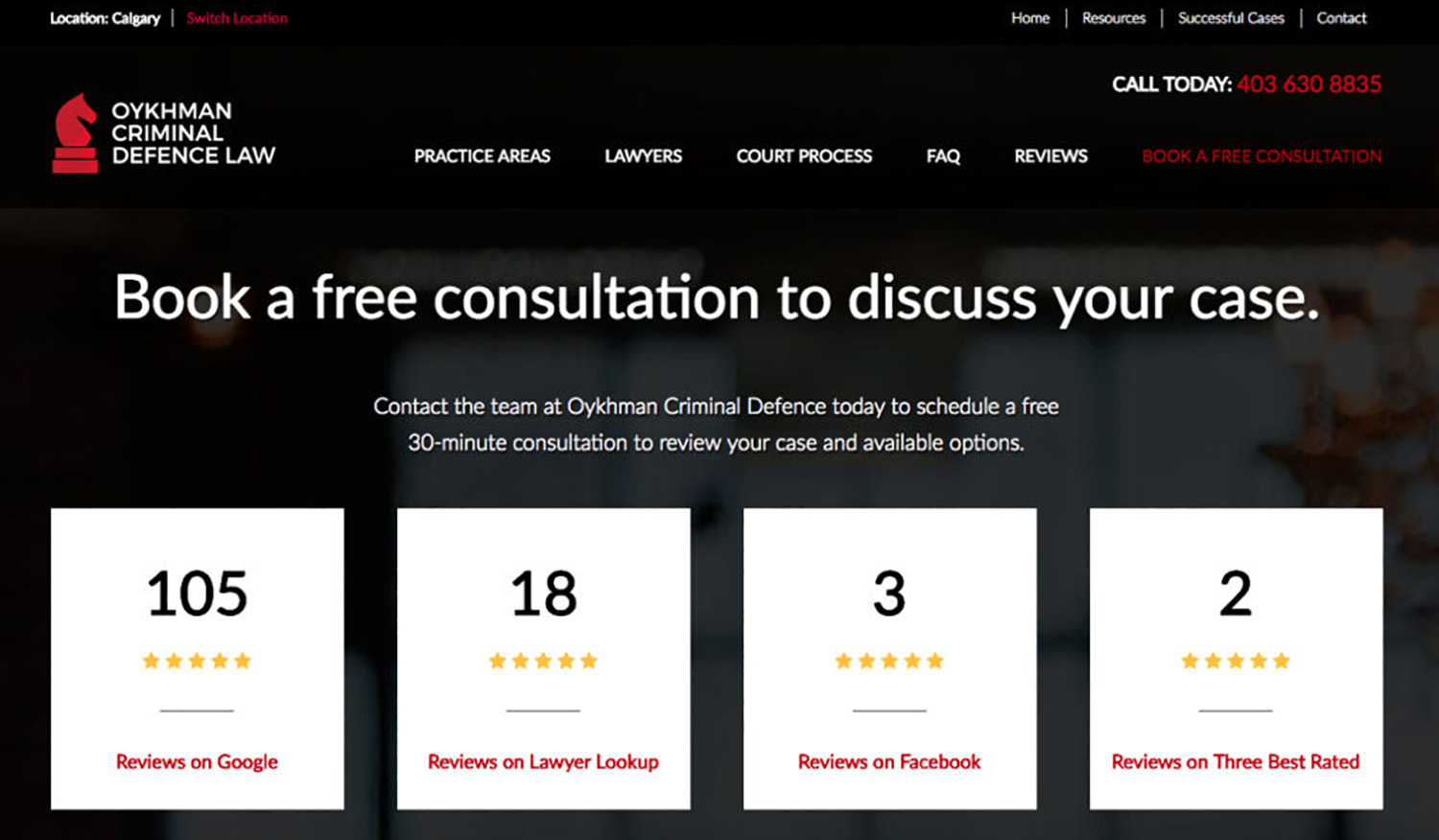 Law Firm Websites Consultation Page